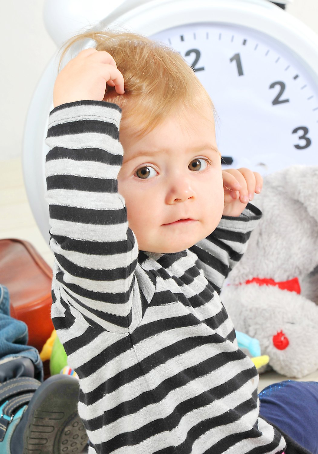 Baby-Shooting in natürlicher Umgebung